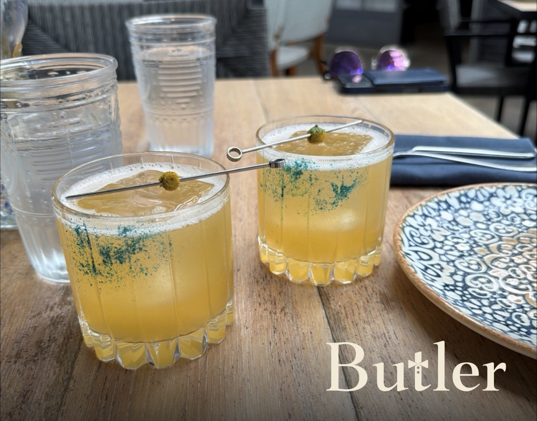 Butler share card showing two cocktails, marked with the Butler wordmark